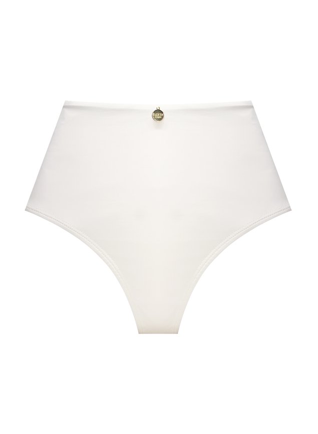 biquini hot pant com faixa drapeada e fivela off white luna2