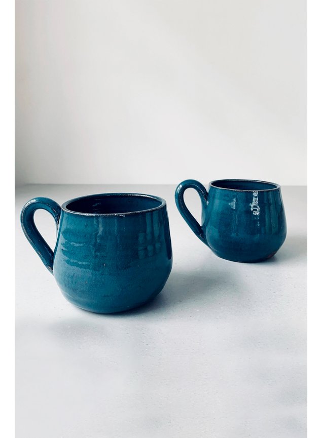 xicara cafezao 250ml ceramica artesanal azul1